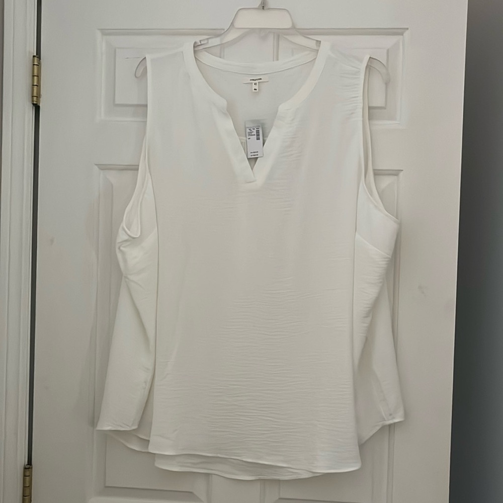 Maurice’s Atwood Sleeveless Blouse White 4X NWT